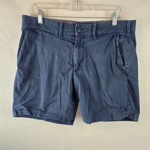 Abercrombie Fitch Mens 32 Blue Stretch Chino Shorts Casual Classic Preppy 6"  14